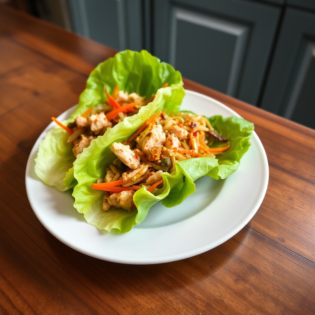 Herzhafte Asiatische Salatwickel