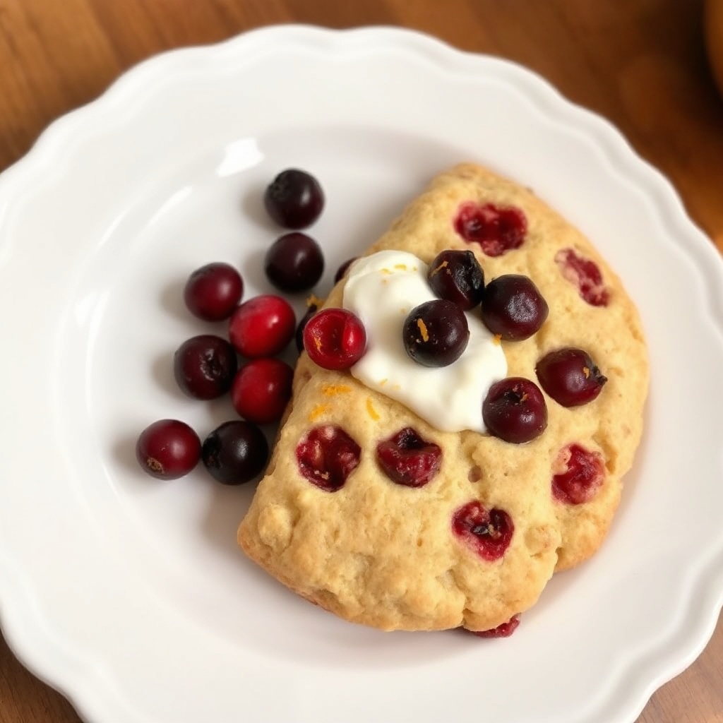 Scones all'Arancia e Mirtilli Rossi