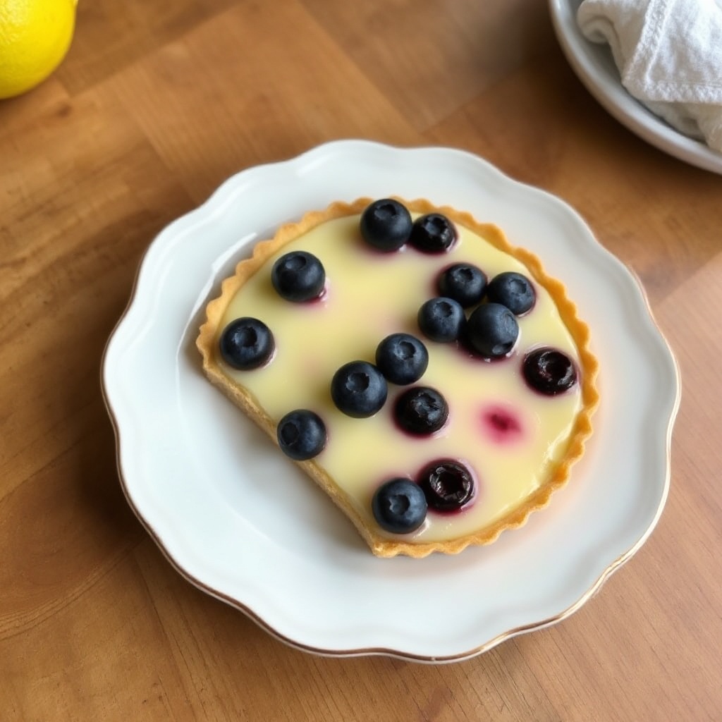 Crostata di Crema al Limone e Mirtilli