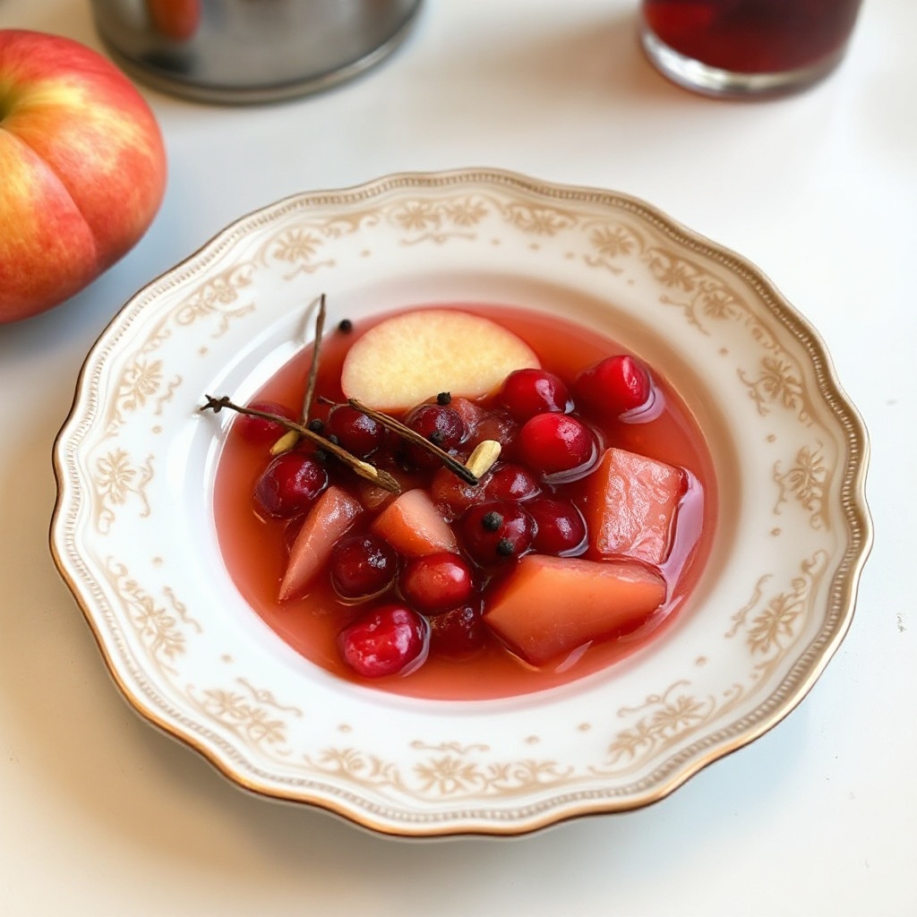 Warmer Gewürzter Cranberry-Apfel-Punsch