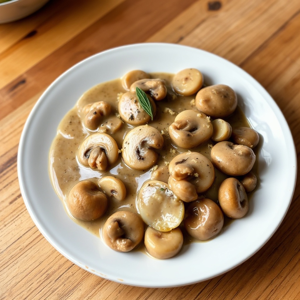 Herzhafte vegane Pilzsauce