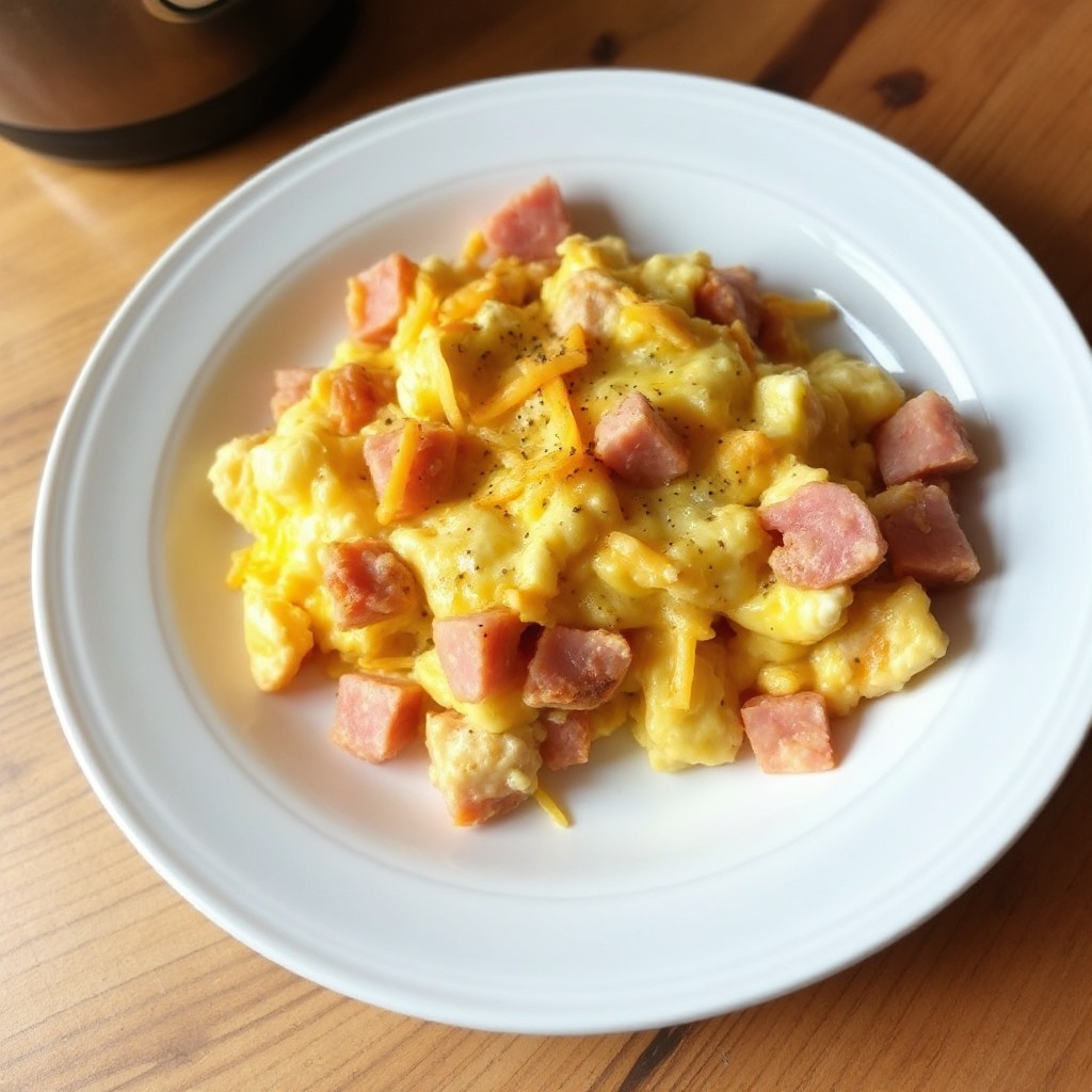 Käse-Schinken-Ei-Rührei