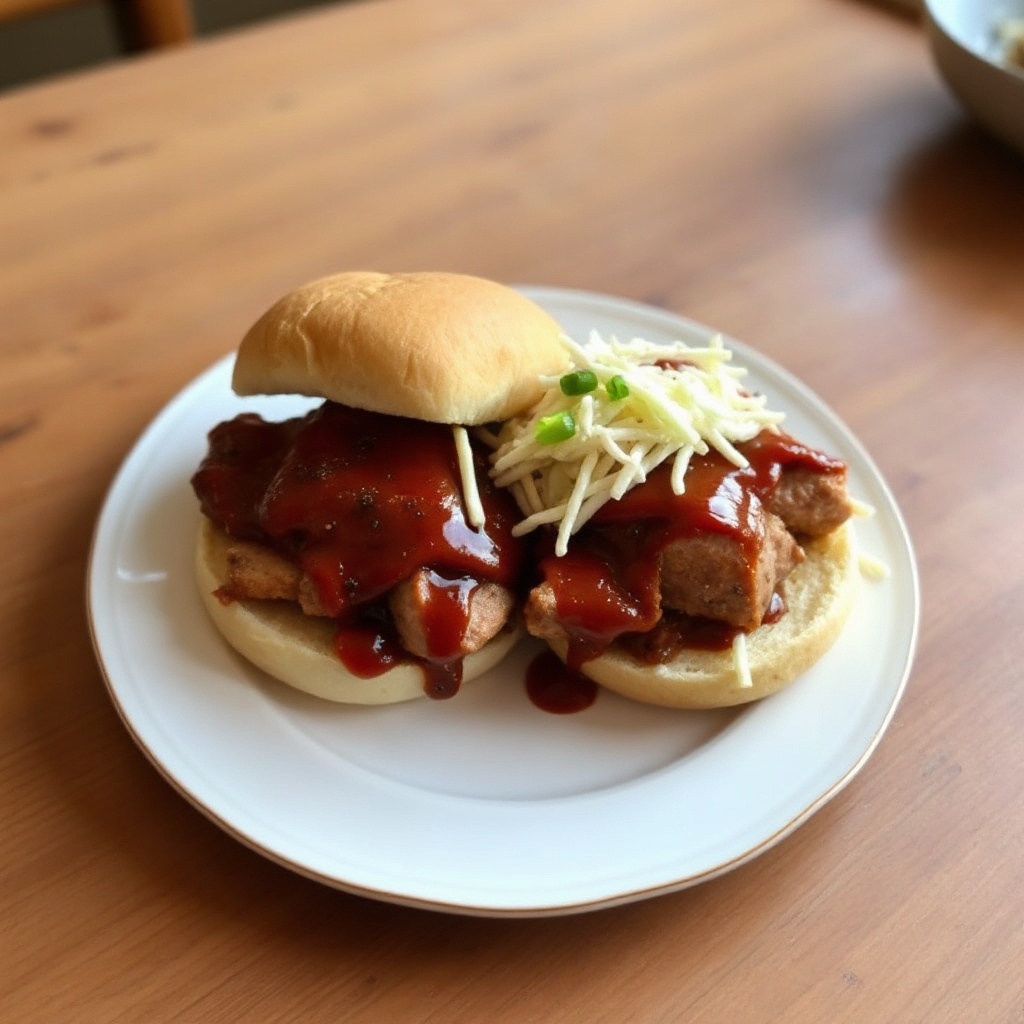 Savory BBQ Pork Sandwiches with Tangy Slaw