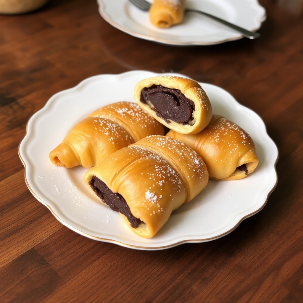 Schokoladengefüllte Croissants
