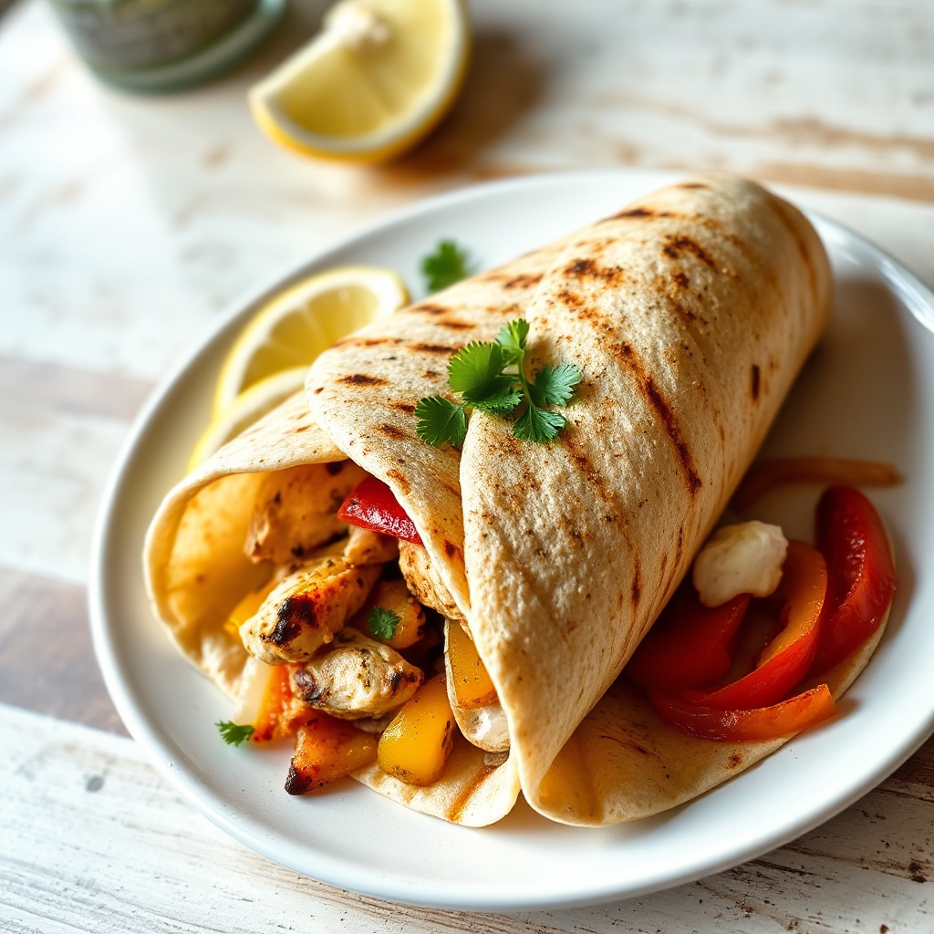 Gegrillte Hähnchen-Shawarma-Wraps