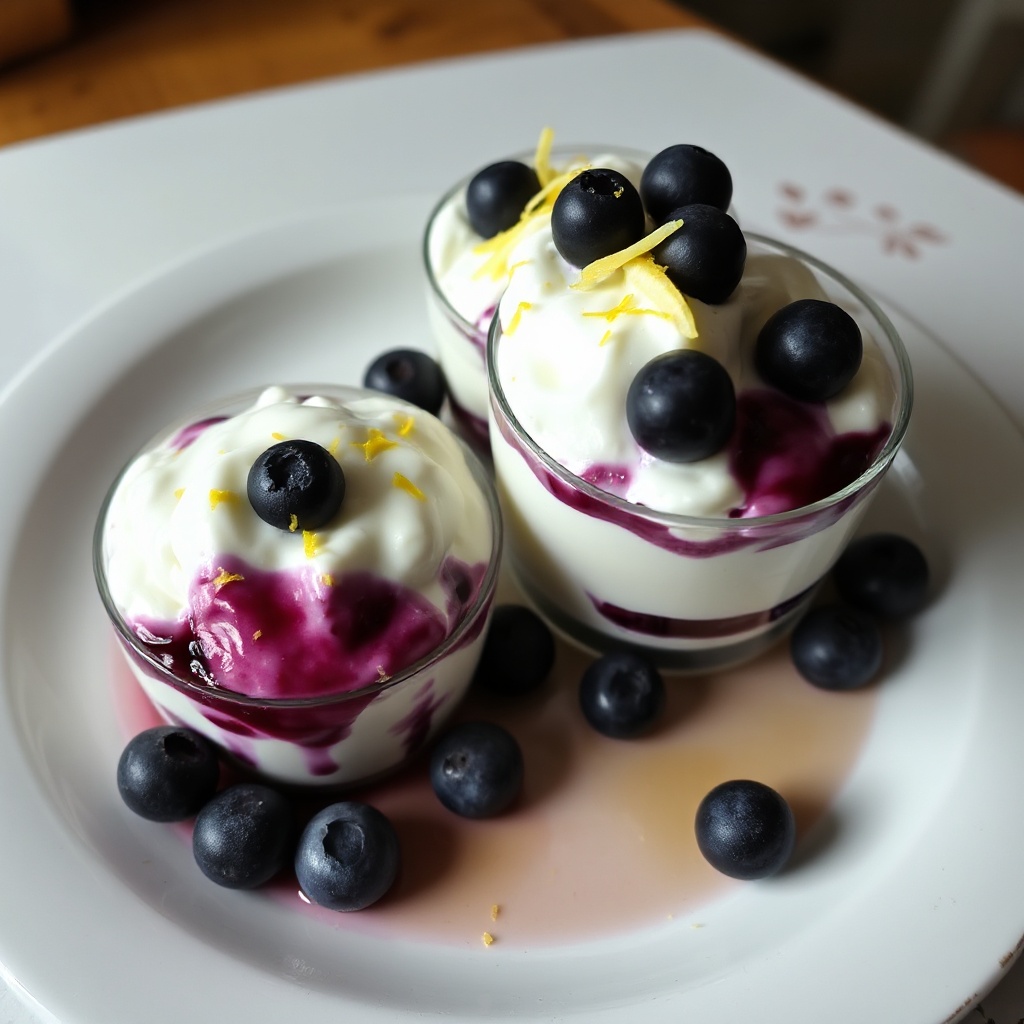Heidelbeer-Zitronen-Delight-Parfaits