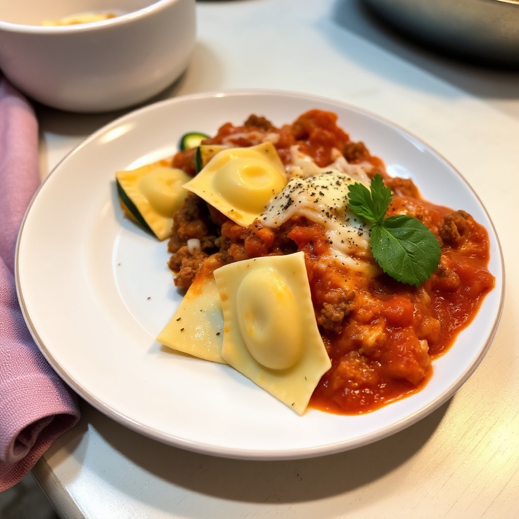 Ravioli al Formaggio e Verdure al Forno