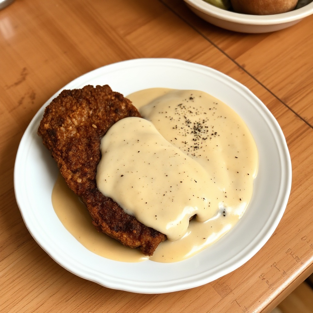 Knuspriges Country Steak mit cremiger Soße