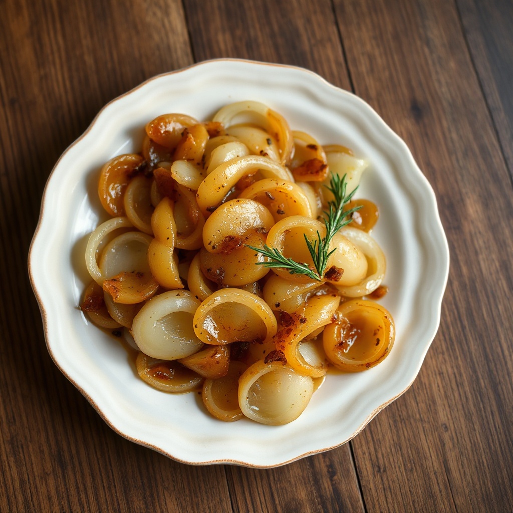 Herzhafte Sherry-Glasierte Zwiebeln