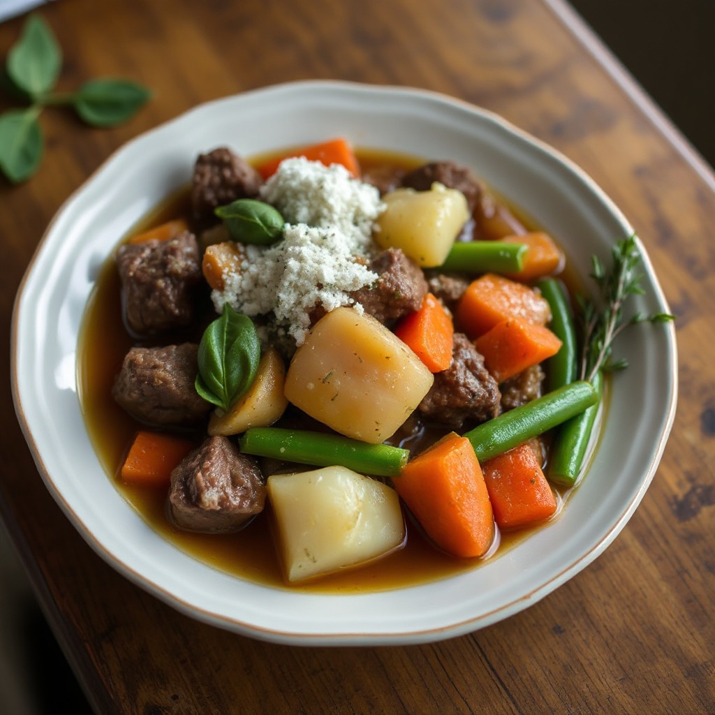 Stufato di Manzo e Verdure Aromatizzato alle Erbe