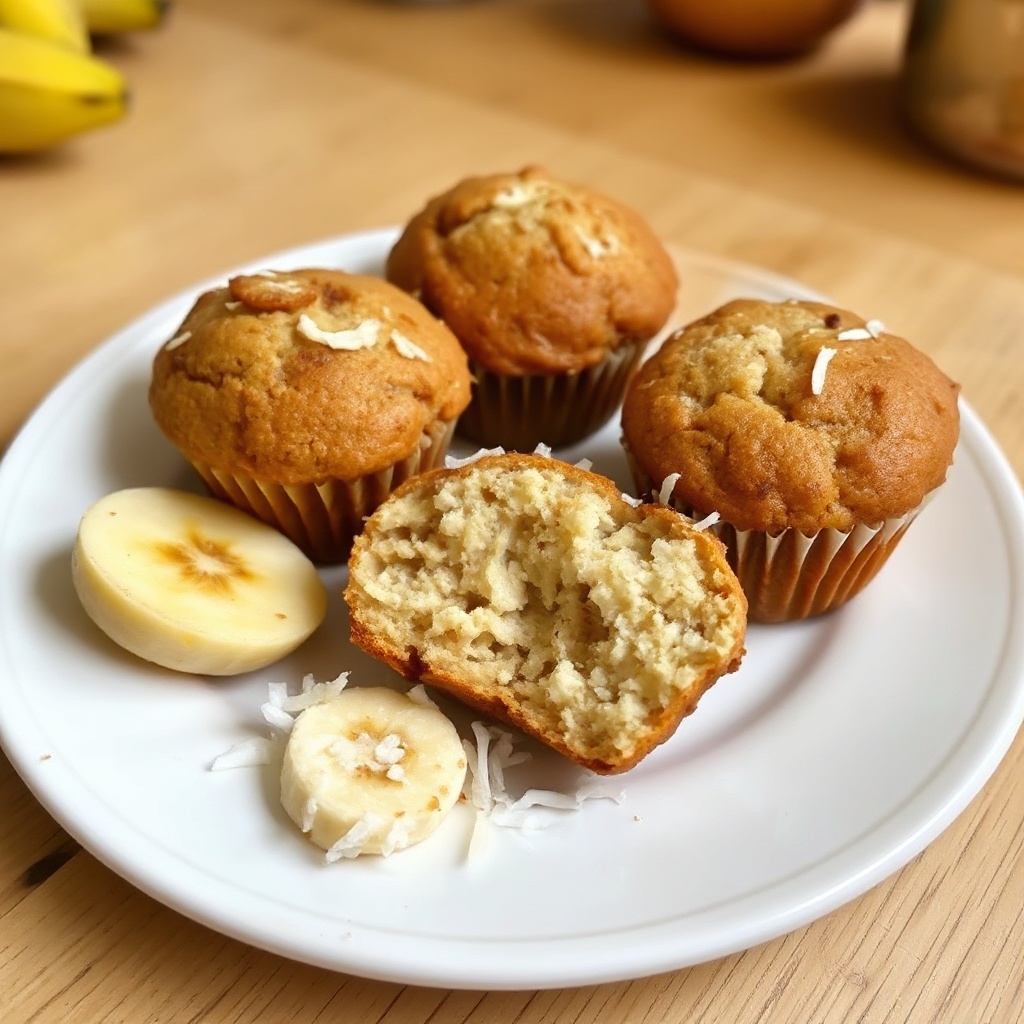 Bananen-Kokosnuss-Delight-Muffins