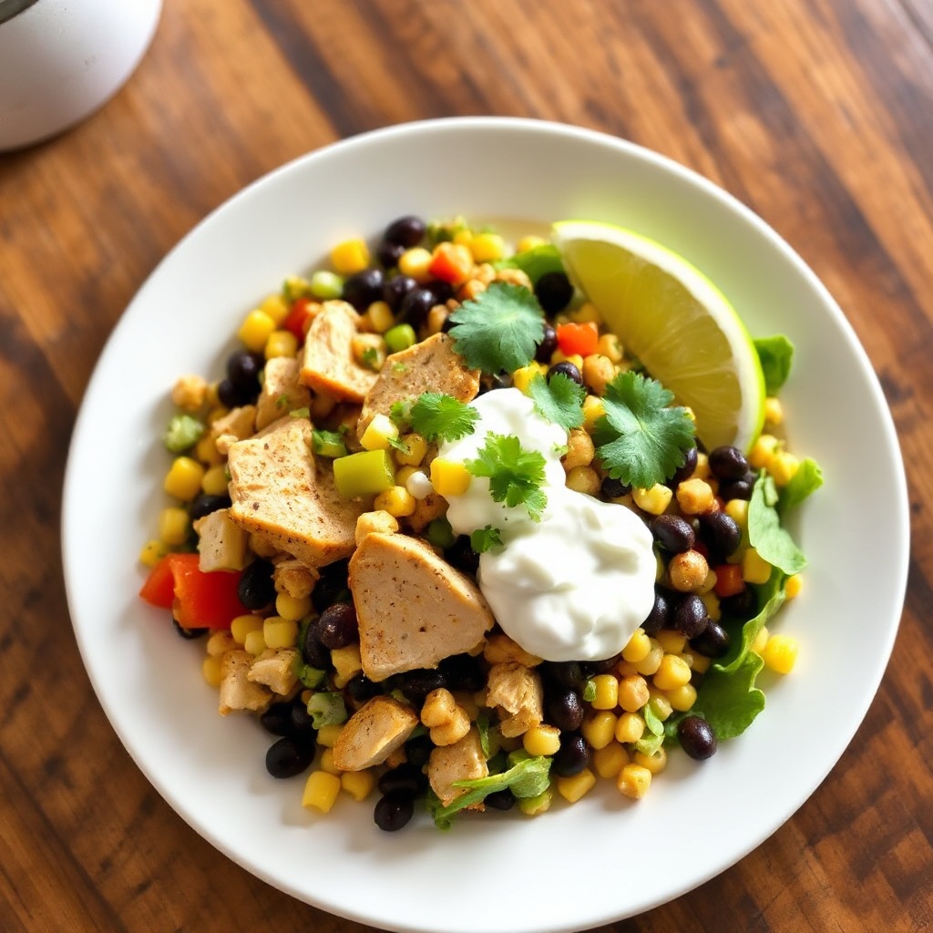 Insalata Fiesta di Pollo e Fagioli del Sud-Ovest