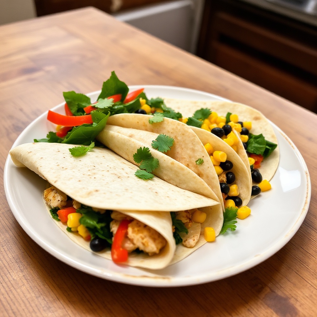 Wrap Tex-Mex di Pollo e Verdure