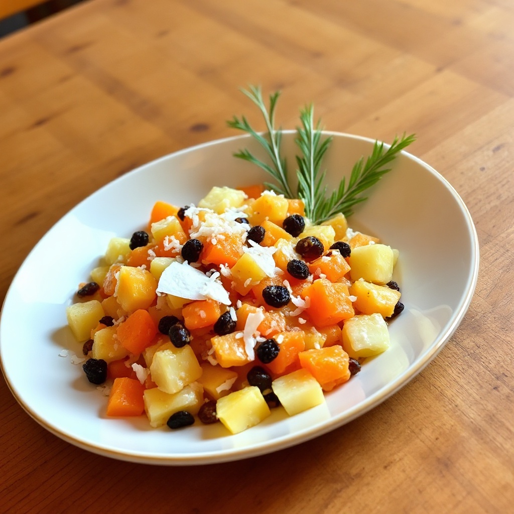 Tropischer Karotten- und Ananassalat