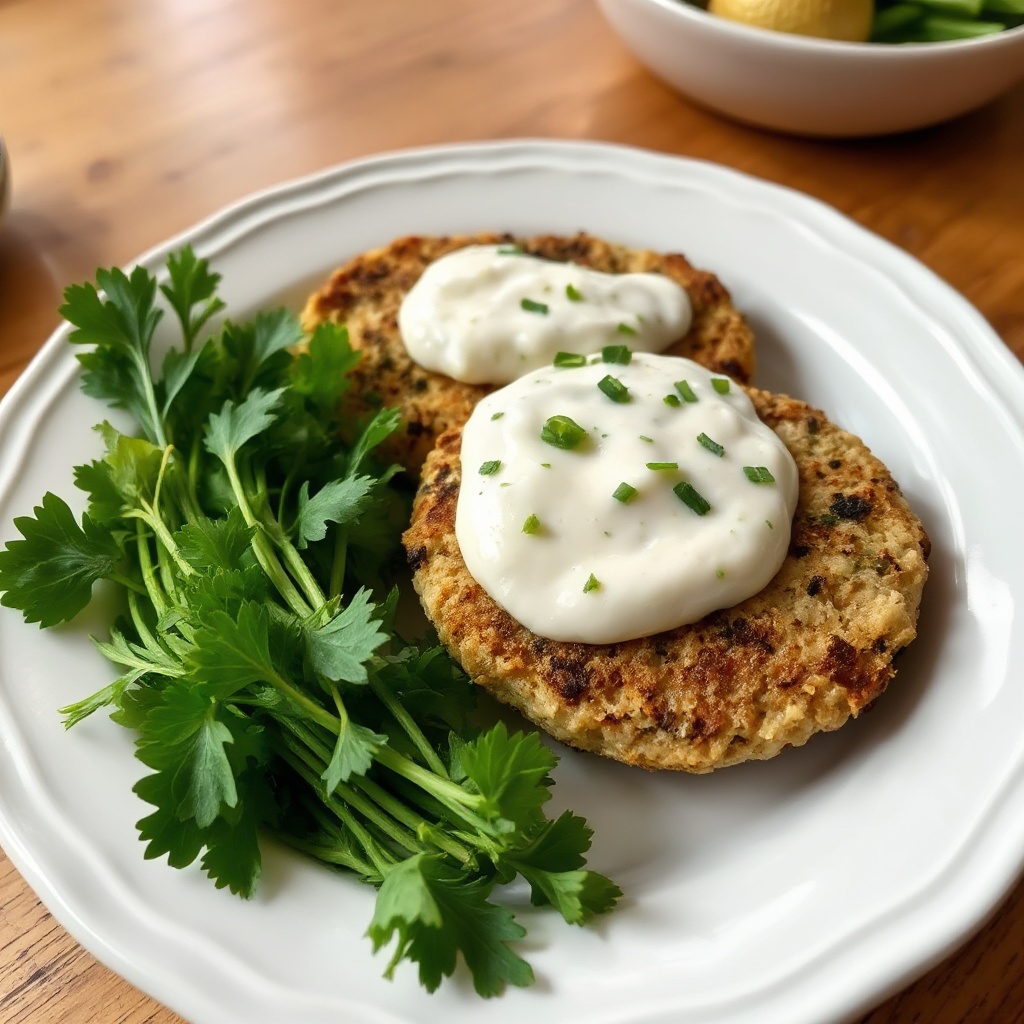 Frittelle di Pesce Aromatizzate con Salsa Cremosa