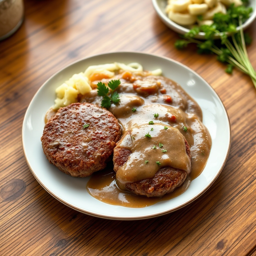 Hamburger di Manzo Salati con Salsa di Cipolla Ricca