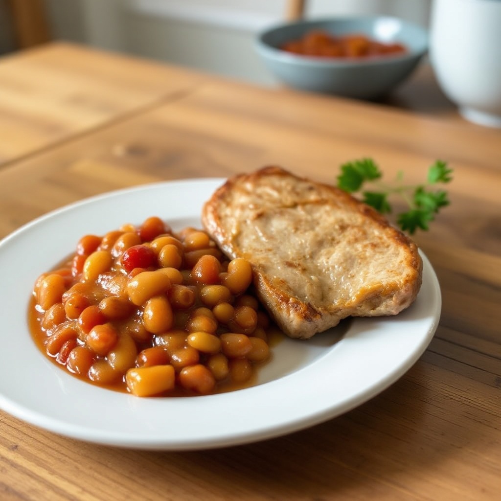 Braciole di Maiale Salate con Fagioli al Forno