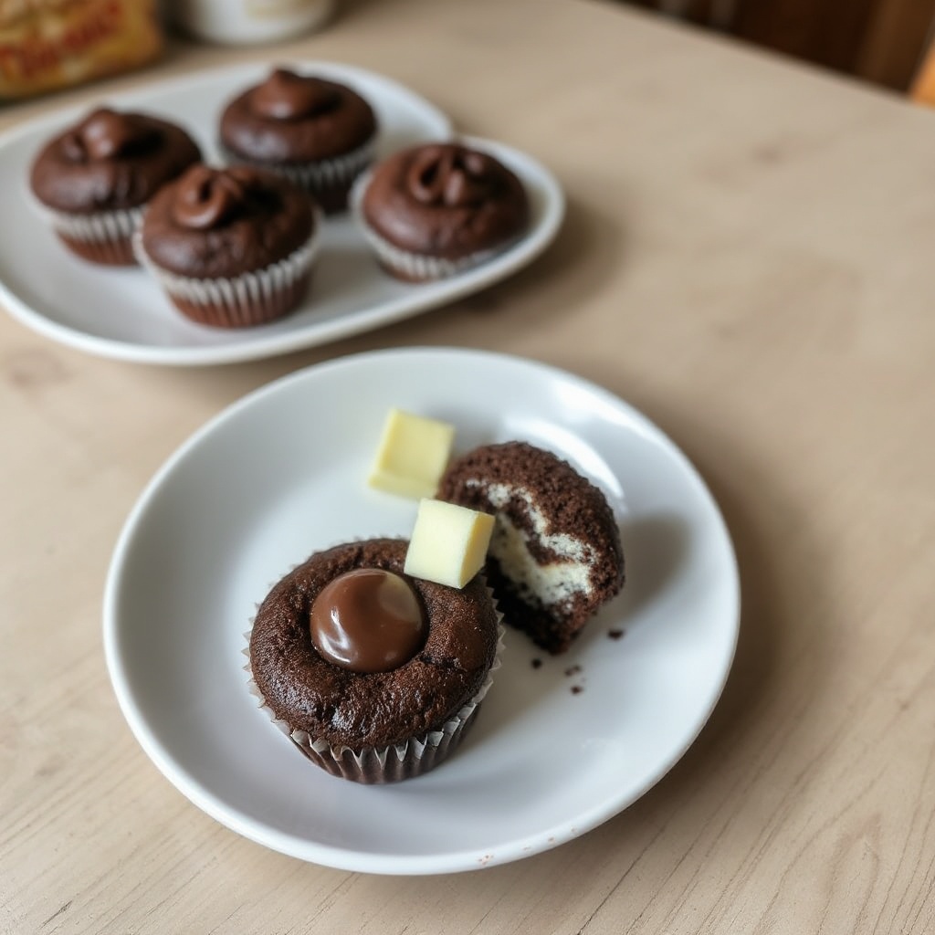 Dekadente Schokoladenüberraschungs-Cupcakes