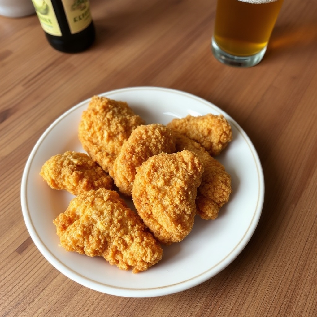 Knusprige Bier-Teig Hähnchenstreifen