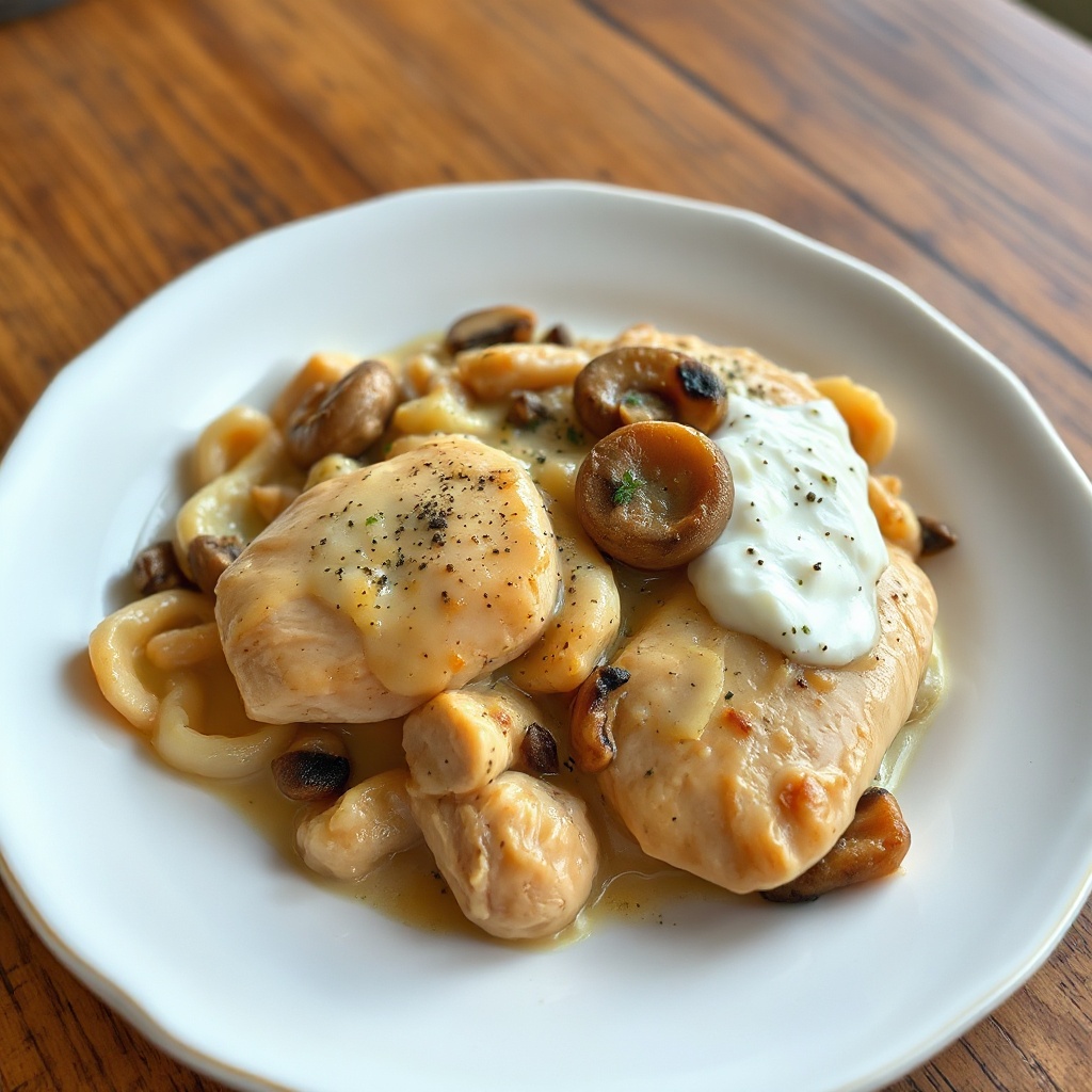 Cremige Knoblauch-Hühnchen-Delikatesse