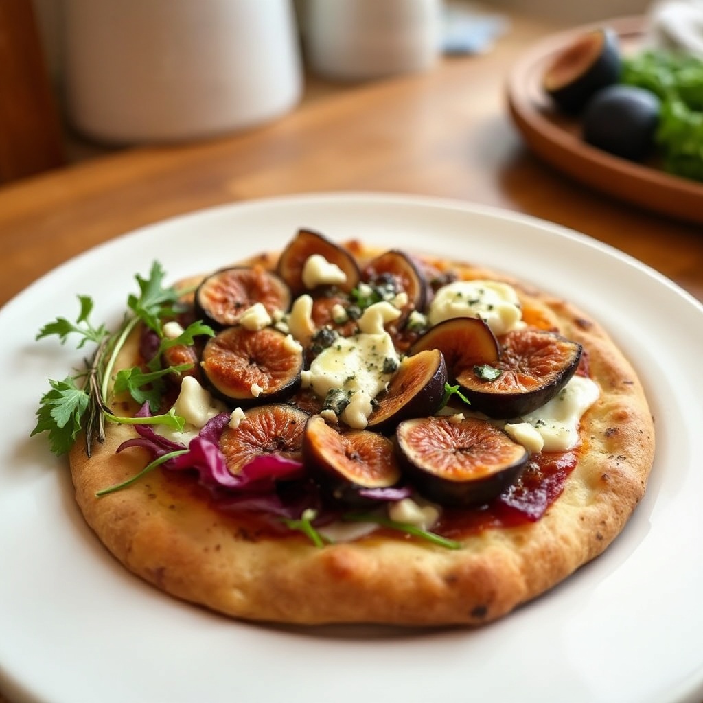 Gourmet Feigen- und Blauschimmelkäse-Pizza