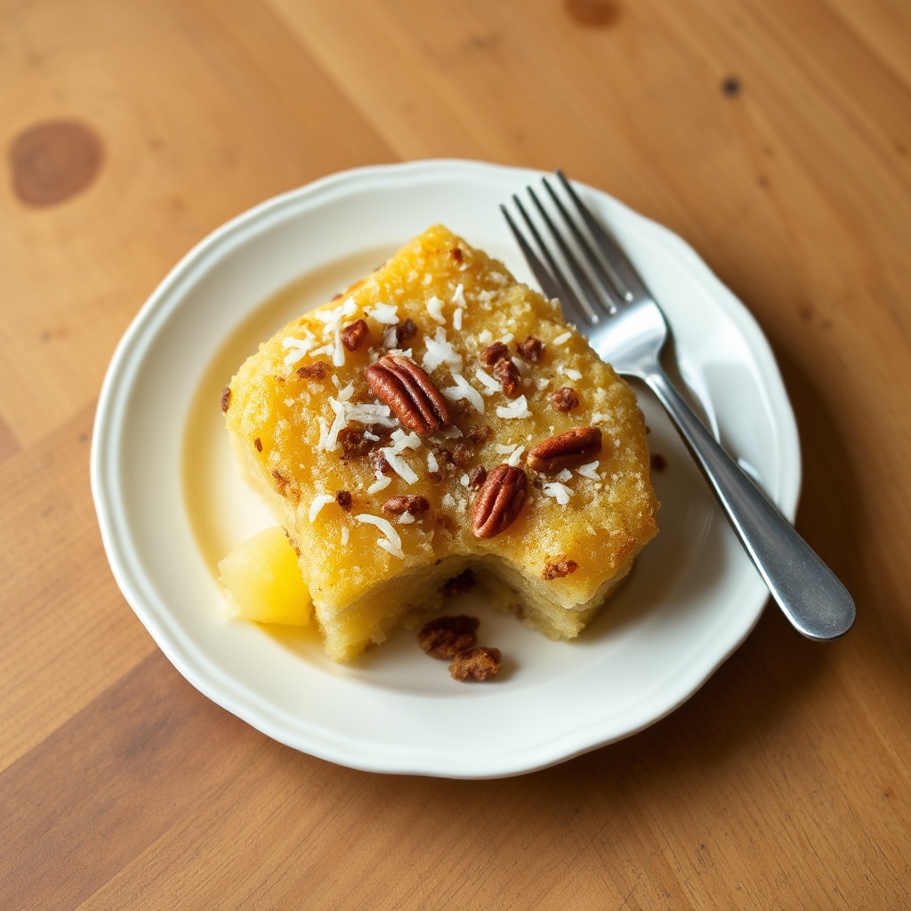Tropischer Ananas-Pekannuss-Kuchen