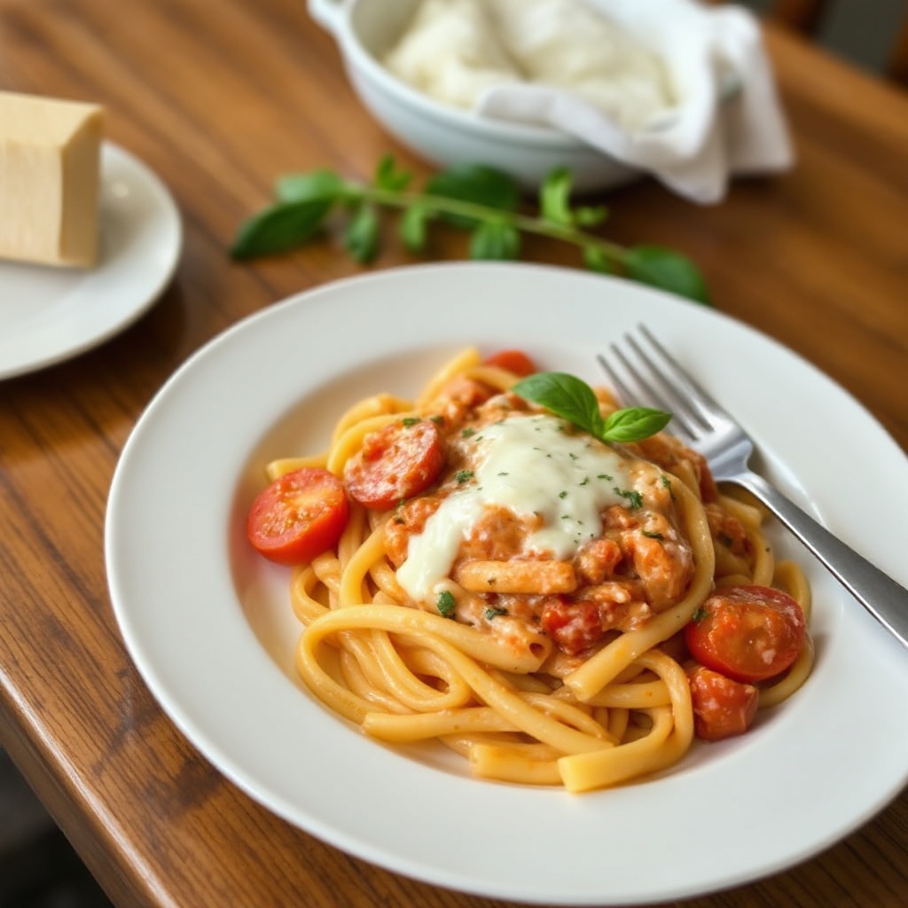 Cremige Tomaten-Kräuter-Penne