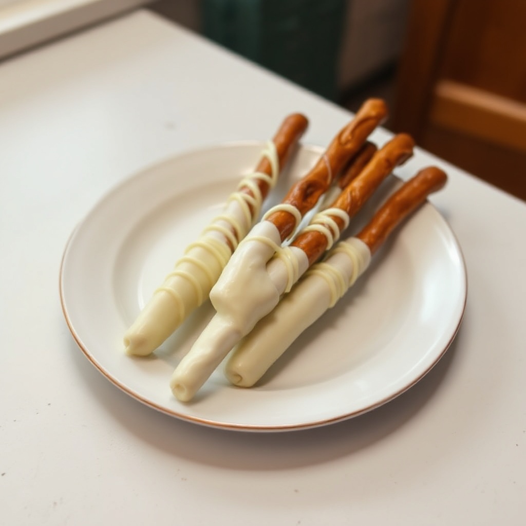 Torciglioni di Pretzel Ricoperti di Cioccolato Bianco