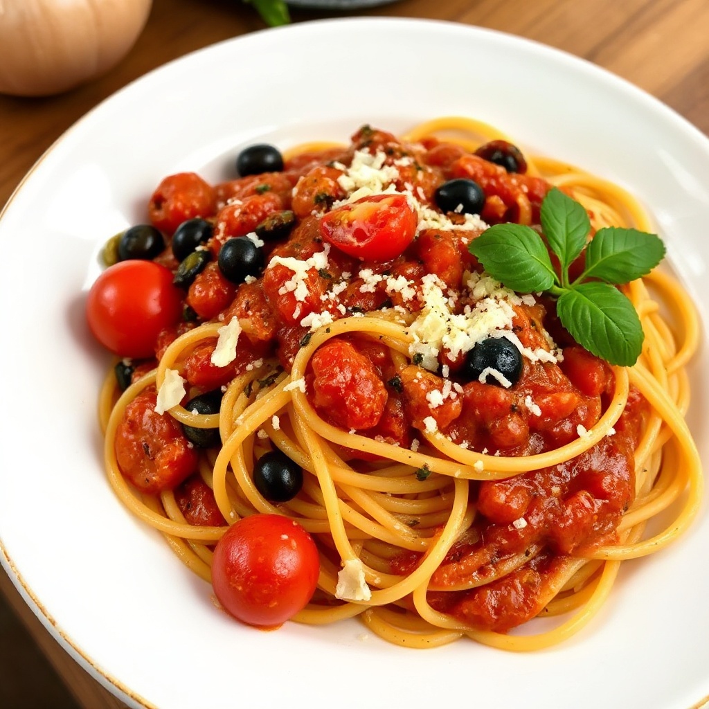 Spaghetti con Salsa Puttanesca Migliorata