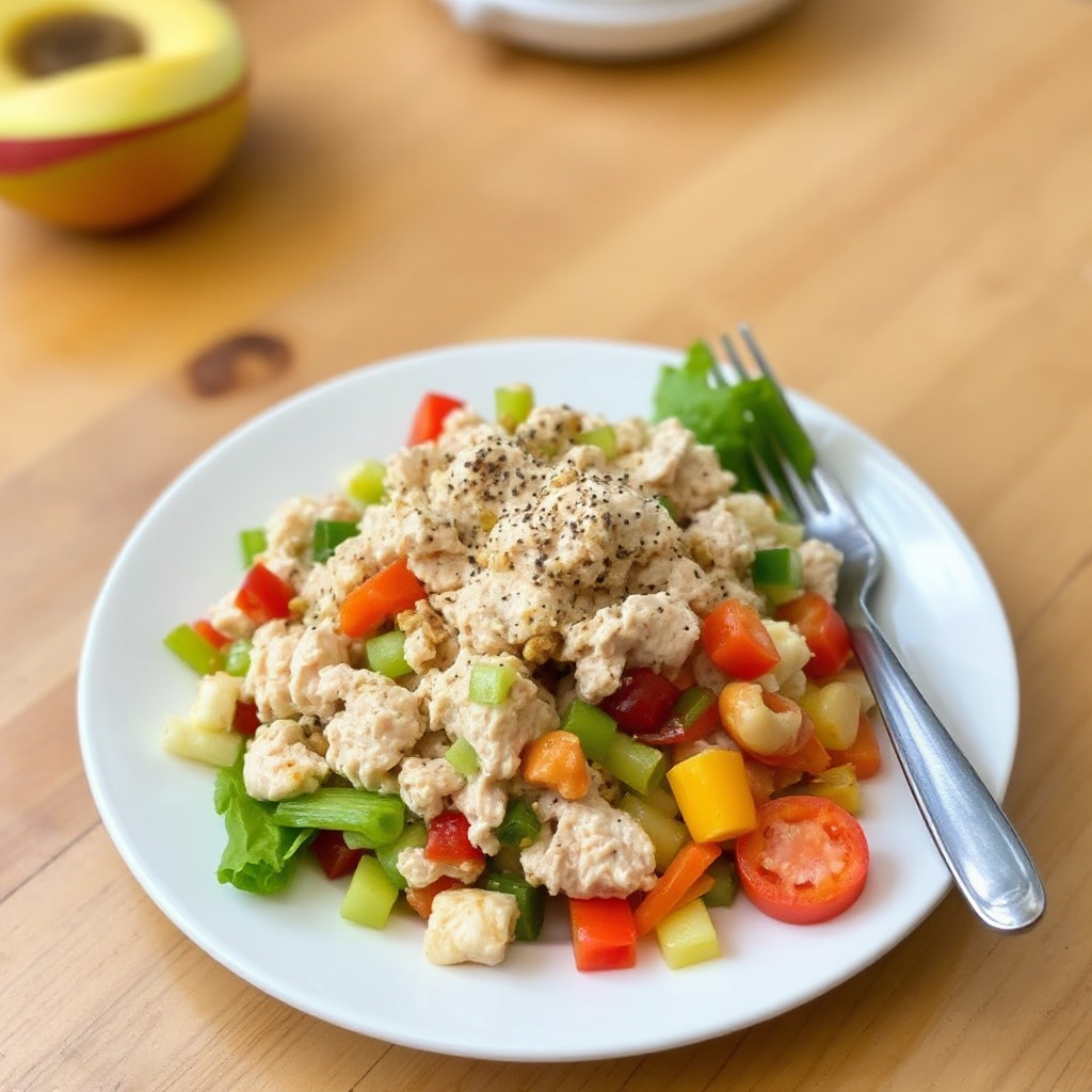 Würziger Thunfisch- und Gemüsesalat