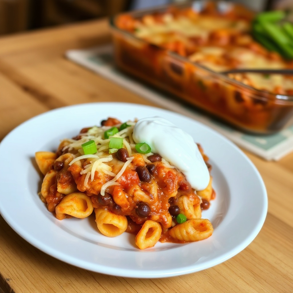 Käse-Enchilada-Nudelauflauf