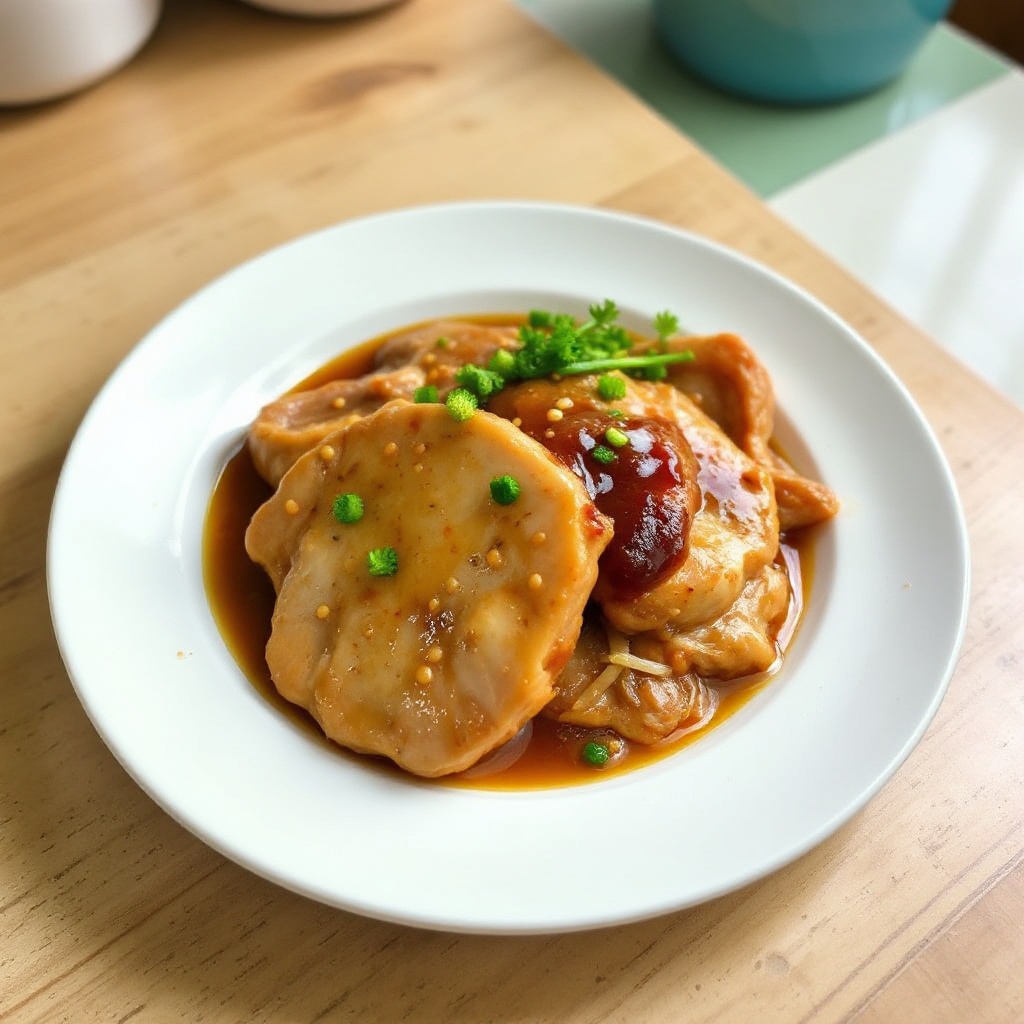 Herzhafte Knoblauch-Soja-Schweinekoteletts