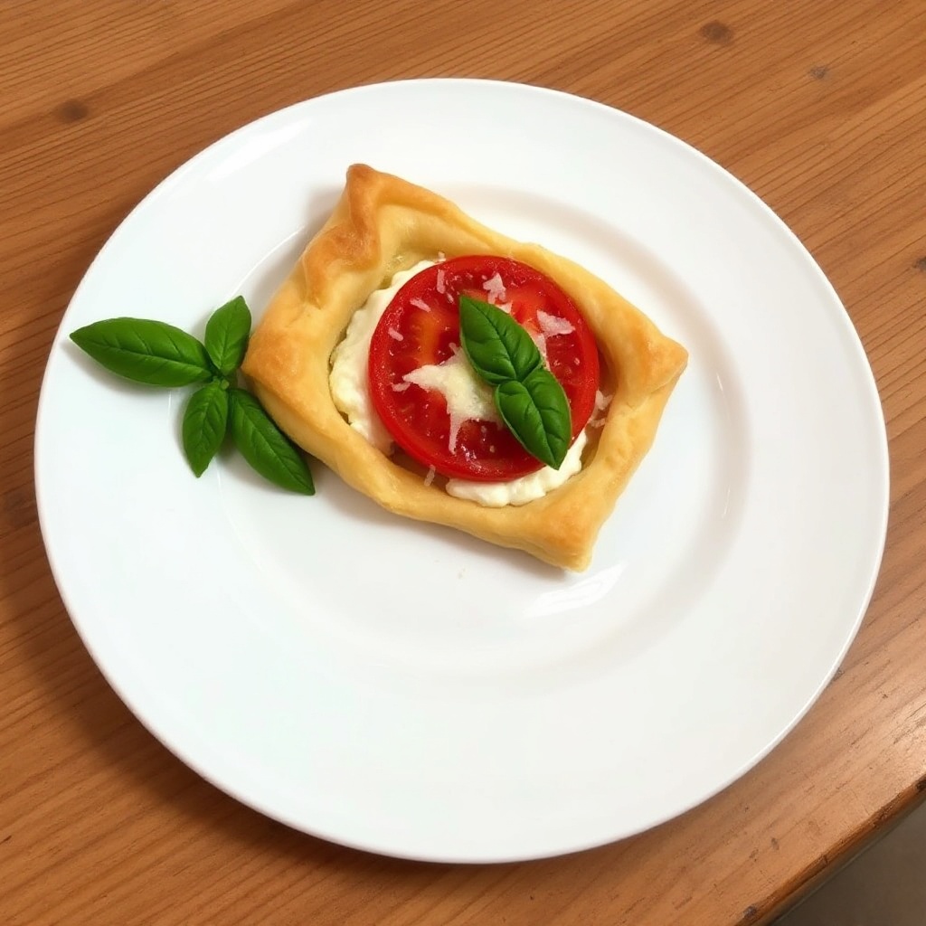 Torta di Pasta Sfoglia con Pomodori e Ricotta