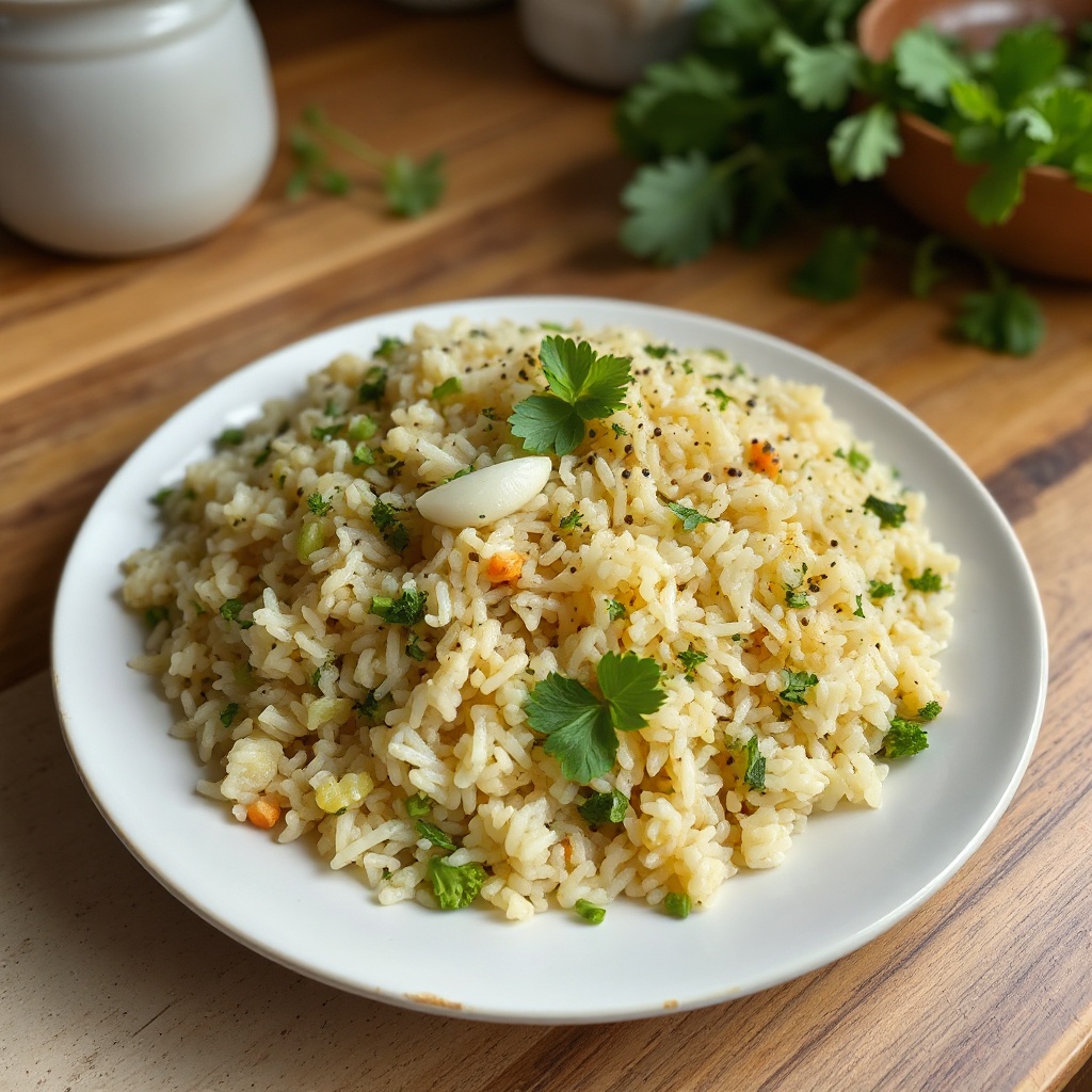 Herbed Rice with Garlic and Onion