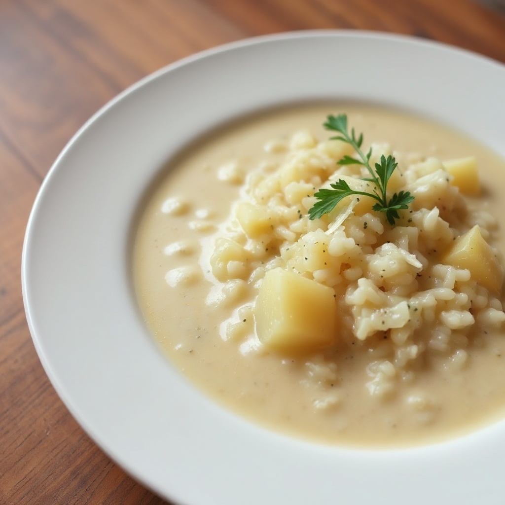 Cremige Kartoffel-Reis-Suppe