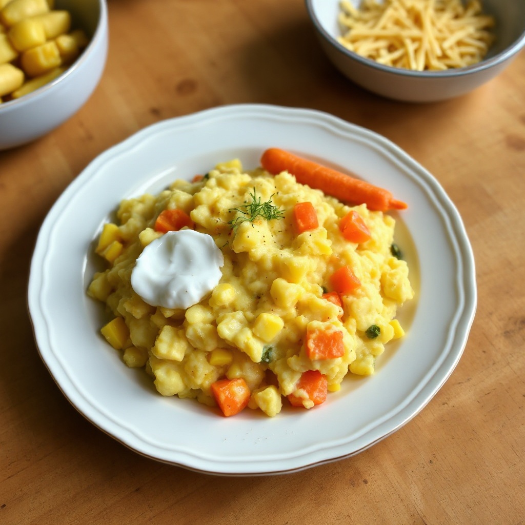 Creamy Cheddar Mashed Veggie Medley