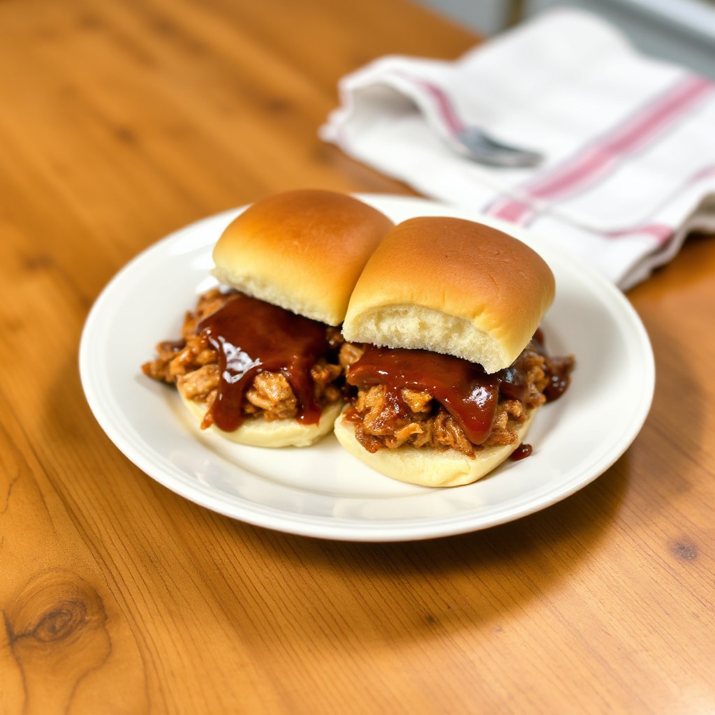 Slow Cooker BBQ Pulled Chicken Sliders