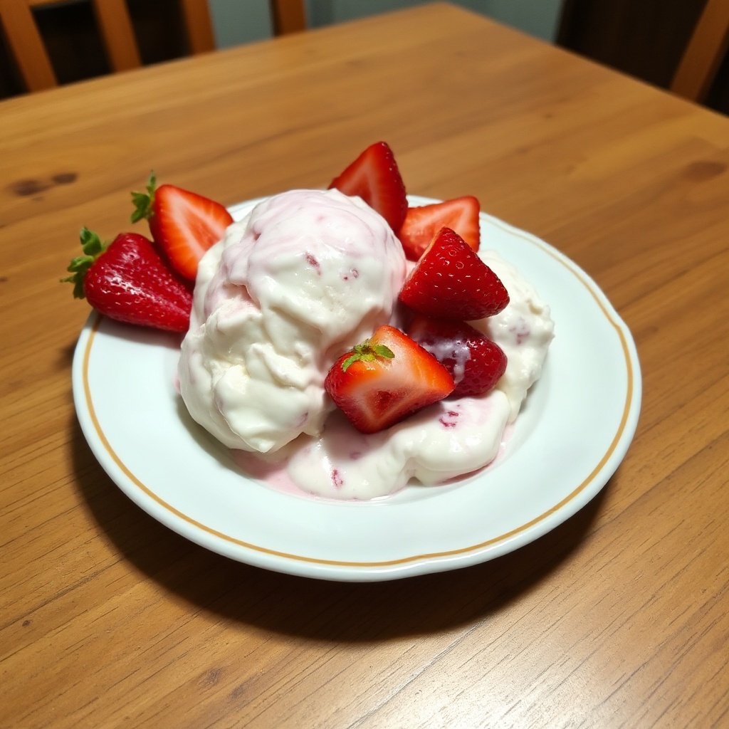 Creamy Strawberry Delight Ice Cream