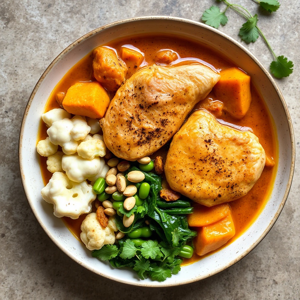 Chicken, Sweet Potato, and Cauliflower Curry
