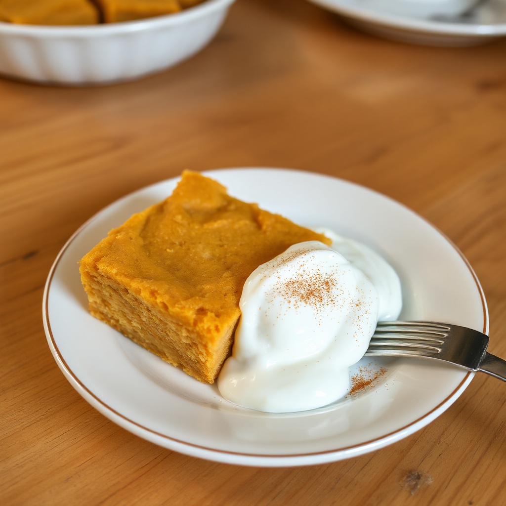 Quadrati di Torta di Zucca Cremosa