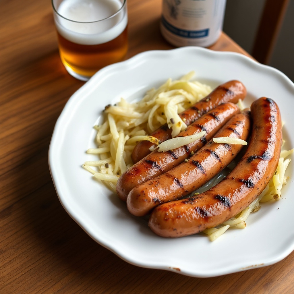 Bier-infused Grillbratwürste