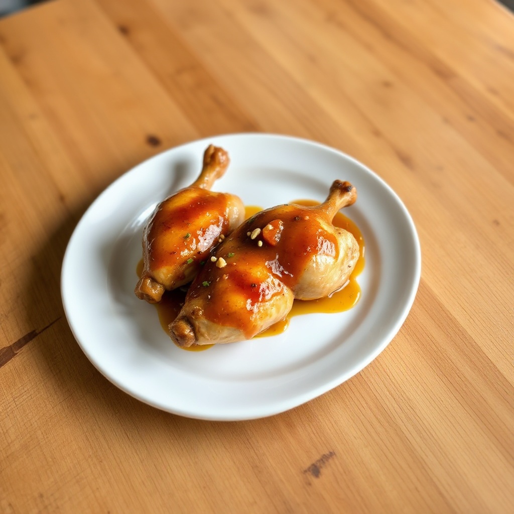 Fagottini di Pollo Cornish Glassati con Salsa di Albicocche Speziate
