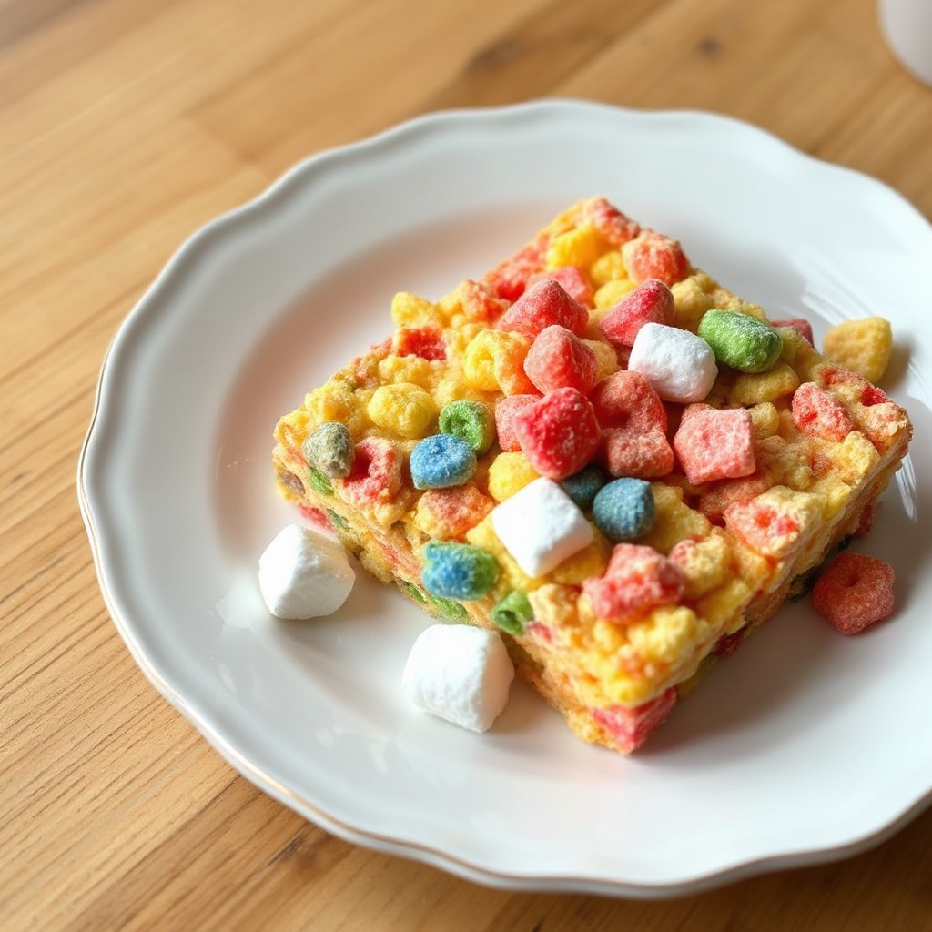 Quadrati di Marshmallow e Cereali Arcobaleno