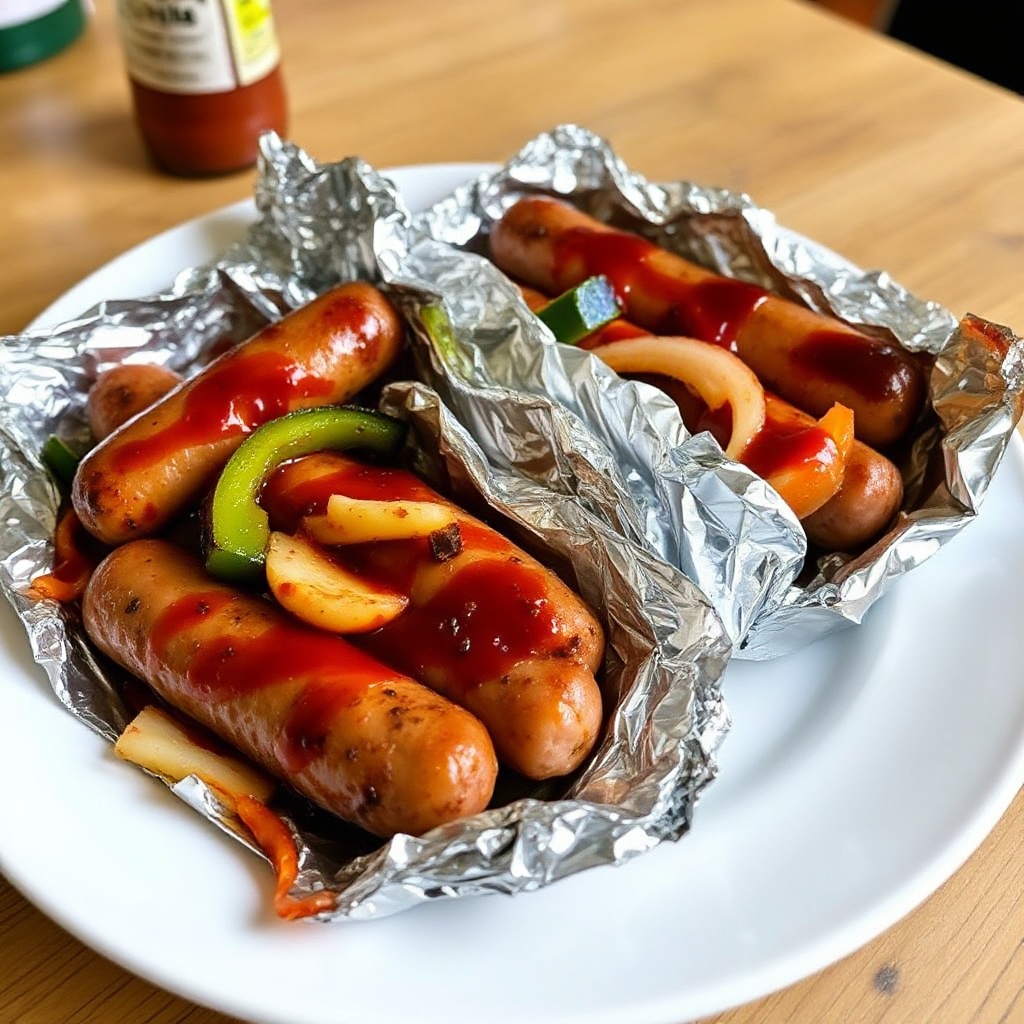 Grilled Sausage and Veggie Foil Packets