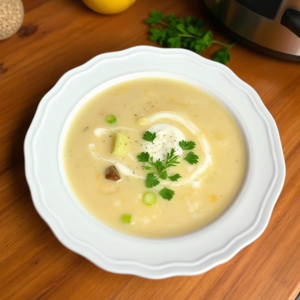 Cremige Sellerie- und Kräutersuppe