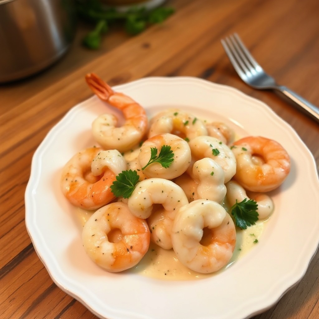 Garlic Butter Shrimp Scampi with Creamy Sauce