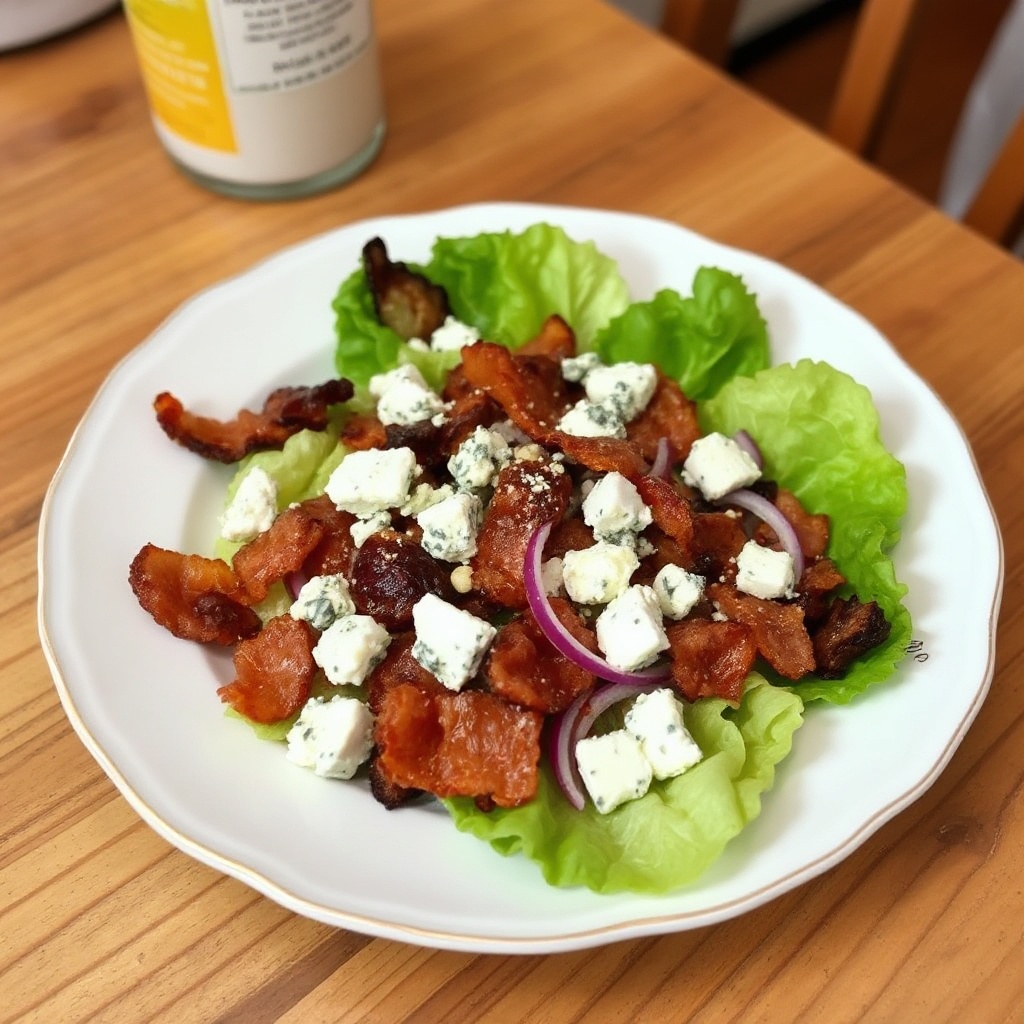 Insalata Croccante con Bacon e Formaggio Blu