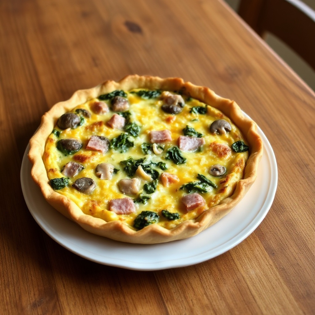 Quiche Salata con Spinaci e Prosciutto