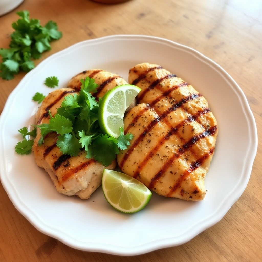 Würziges Limetten- und Kräuter-gegrilltes Hähnchen
