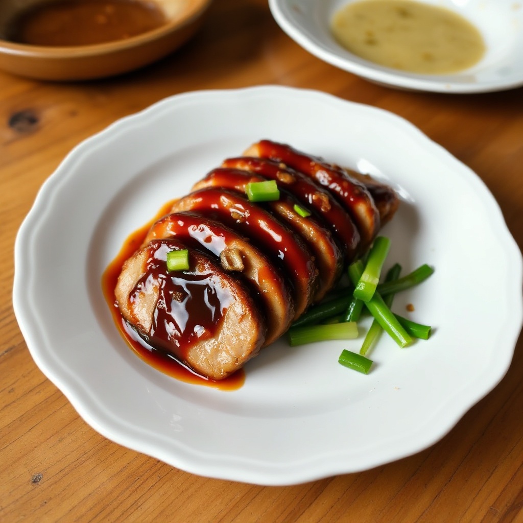 Herzhafter glasierter Schweinefilet
